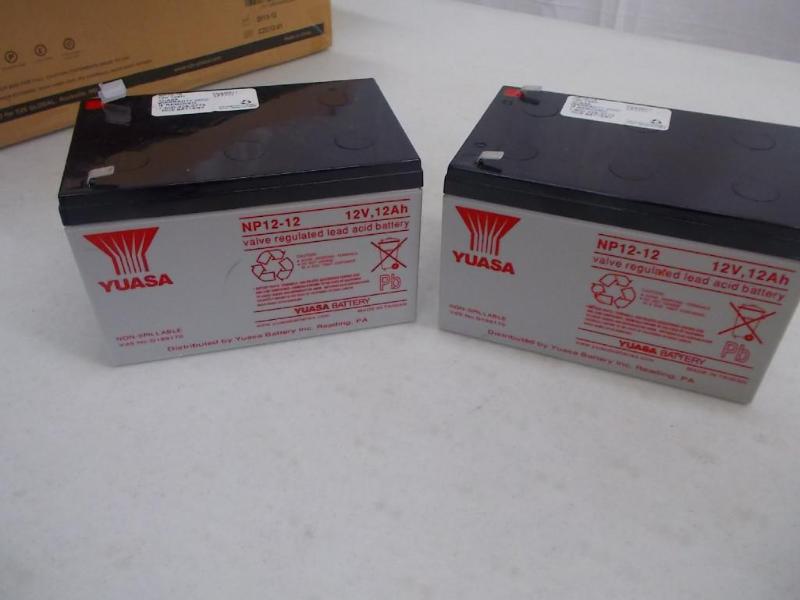 Pair of YUASA, sealed, rechargeable...