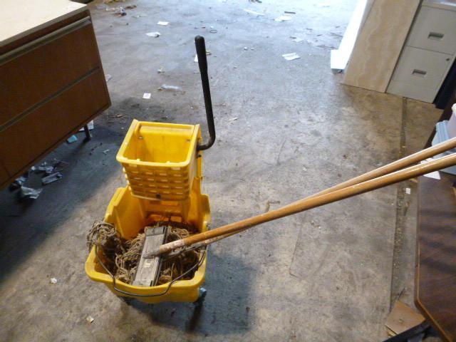 Mop Bucket With Mop and Sheet Rock ...