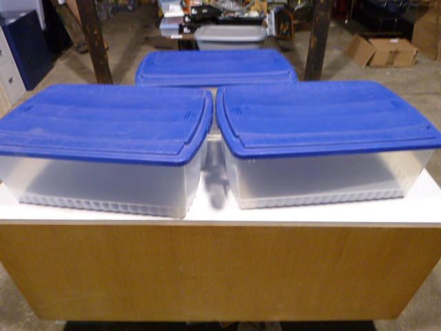 3 Totes with Lids...