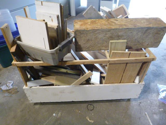 Cart with Miscellaneous Scrap Wood...