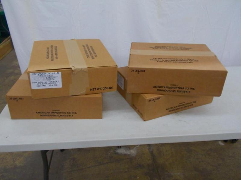 Four 25 pound boxes of diced dates ...