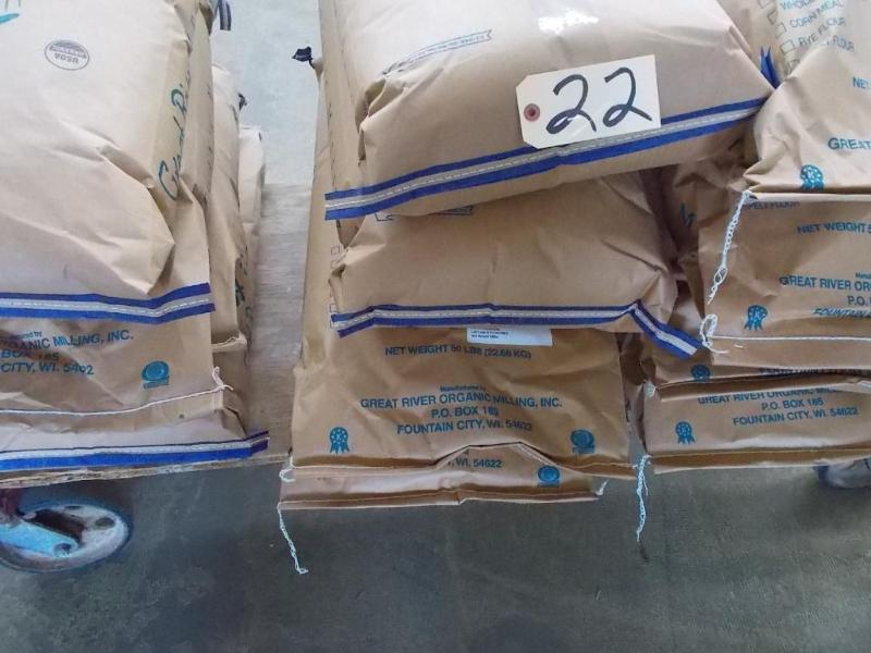 Four 50 pound bags of Great River O...