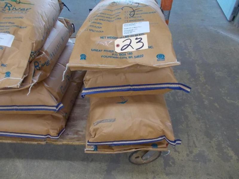 Four 50 pound bags of Great River O...