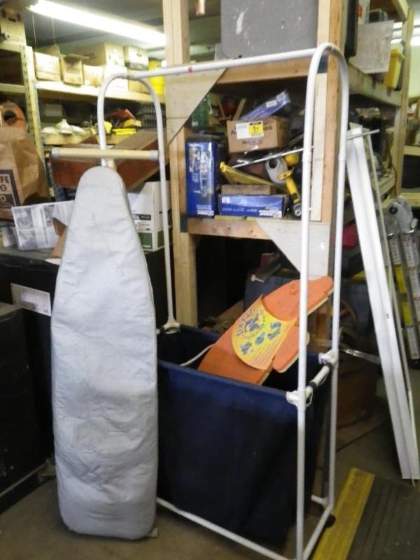 laundry cart and ironing board...