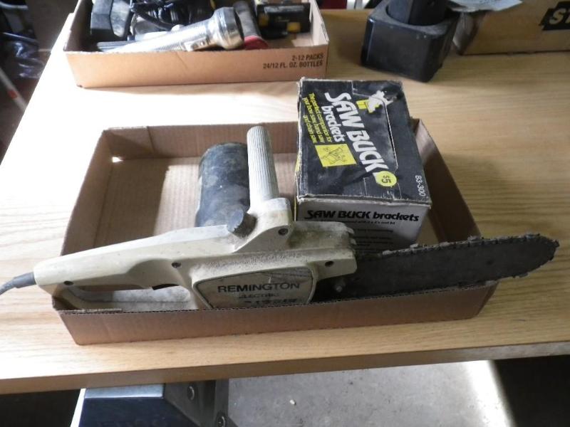 electric chainsaw, saw brackets...