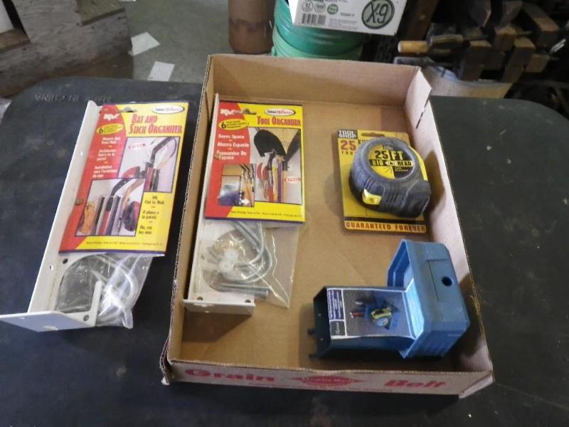 tape measure and organizers...