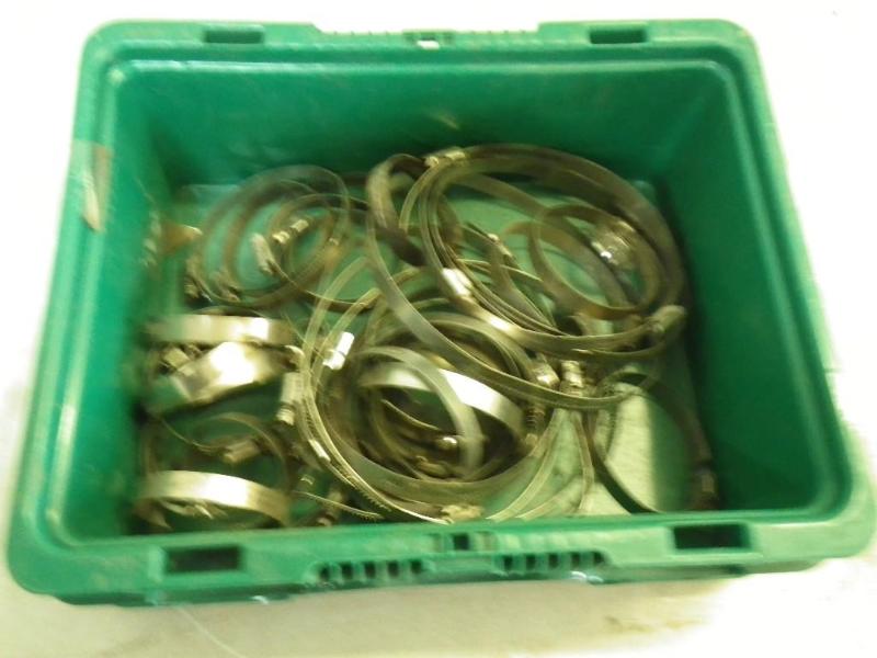 lot 30 image: tote of hose clamps...