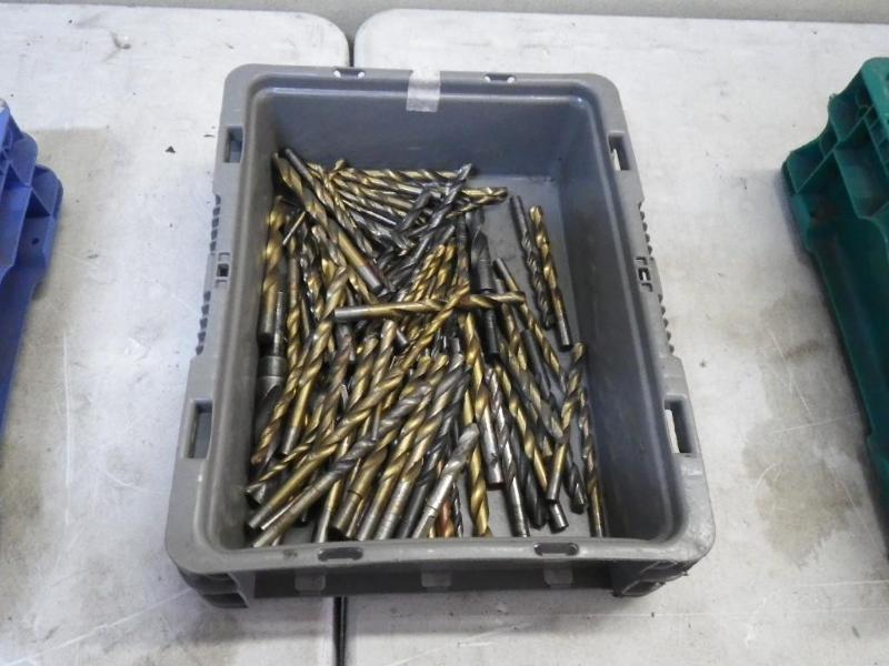 lot 38 image: tote of drill bits...