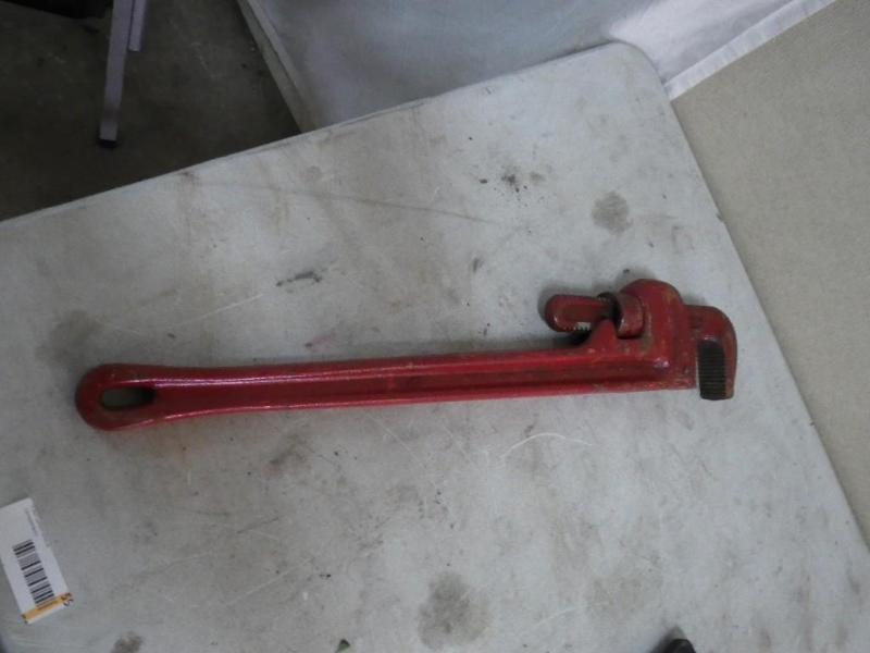 lot 55 image: USA made 24" pipe wrench...