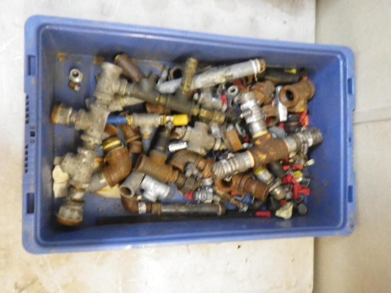lot 83 image: tote of fittings...