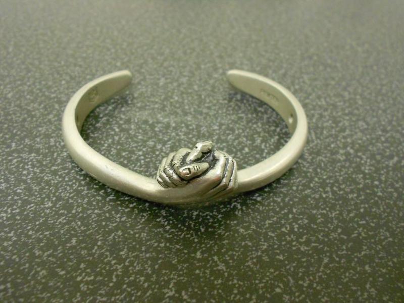 Pewter helping hand bracelet....