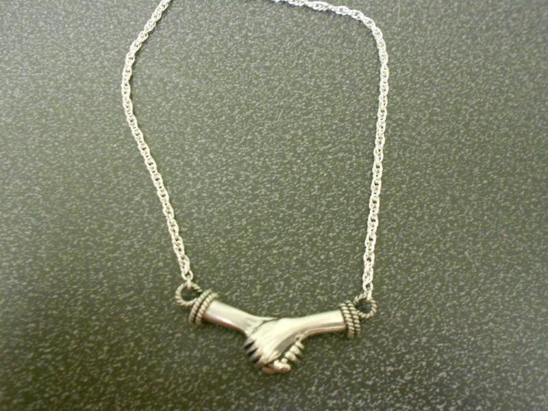 Pewter helping hands Necklace....