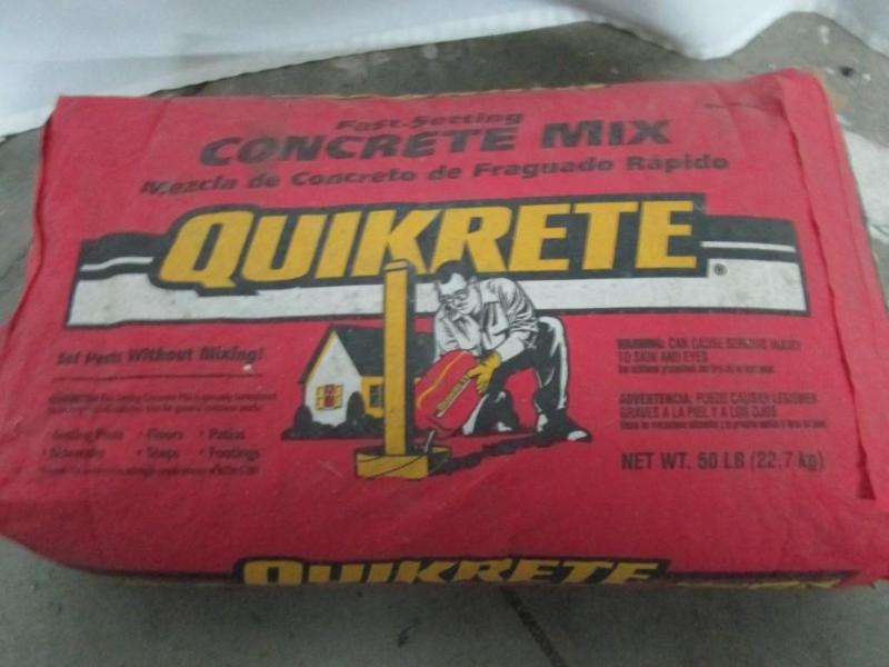 lot 13 image: 50lb. Bag of Concrete Mix