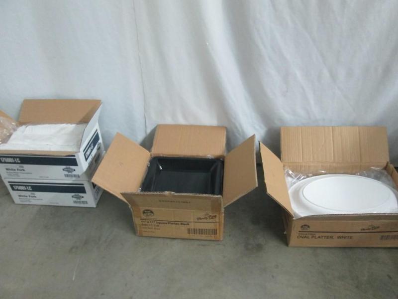 lot 19 image: Plastic Forks, Plates and Platters