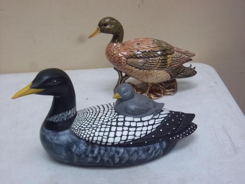 lot 171 image: Pair Of Glass Ducks...