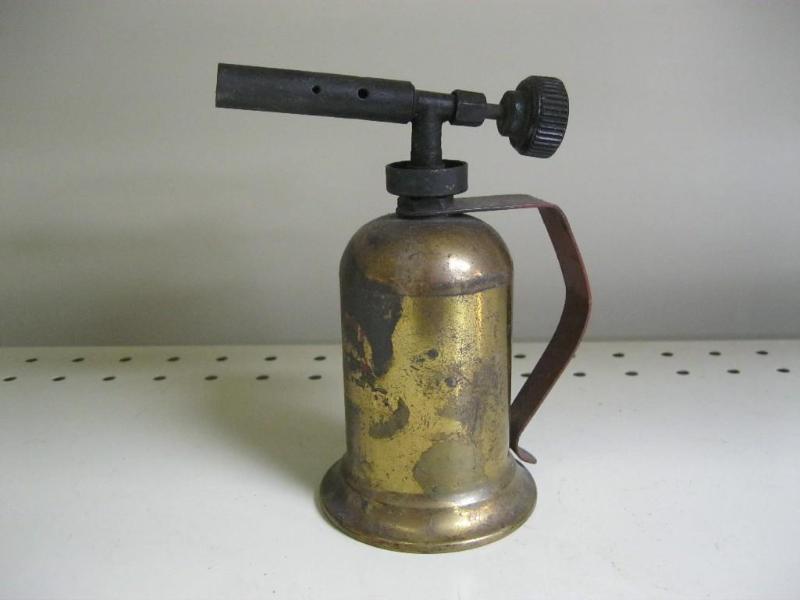 lot 31 image: Vintage Brass Blow Torch Newton, Ma...