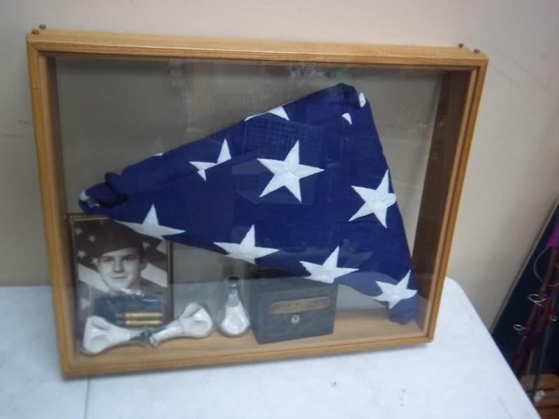 lot 45 image: Military Tribute Shadow Box - With ...