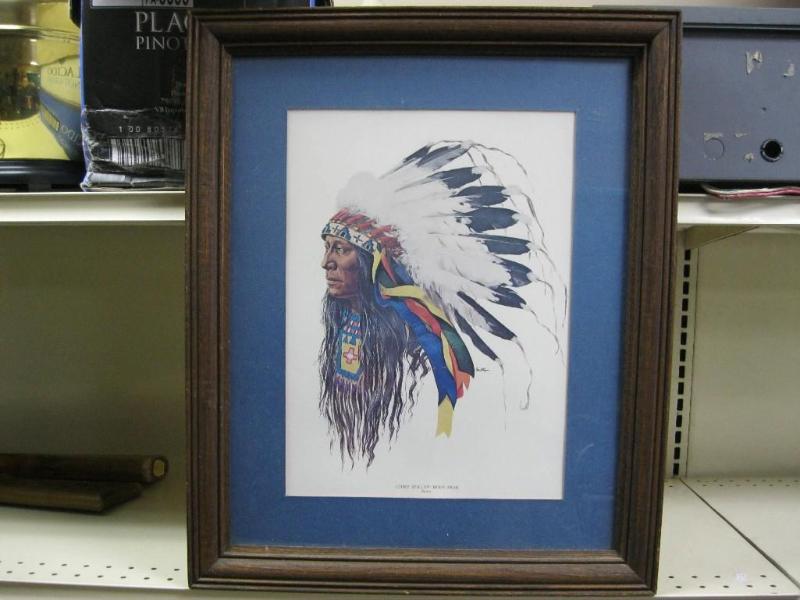 lot 73 image: Vintage Indian Picture Chief Hollow...
