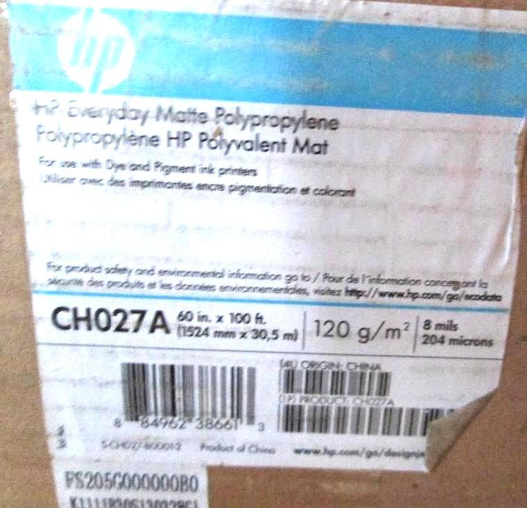 2 rolls HP CHo27A Everyday Matte po...