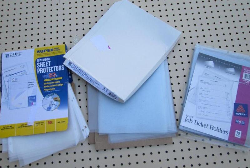 Lot of 3 packs, Sheet protectors, a...
