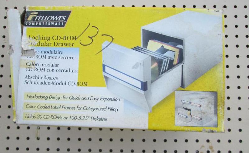 Fellowes locking CD ROM storage dra...