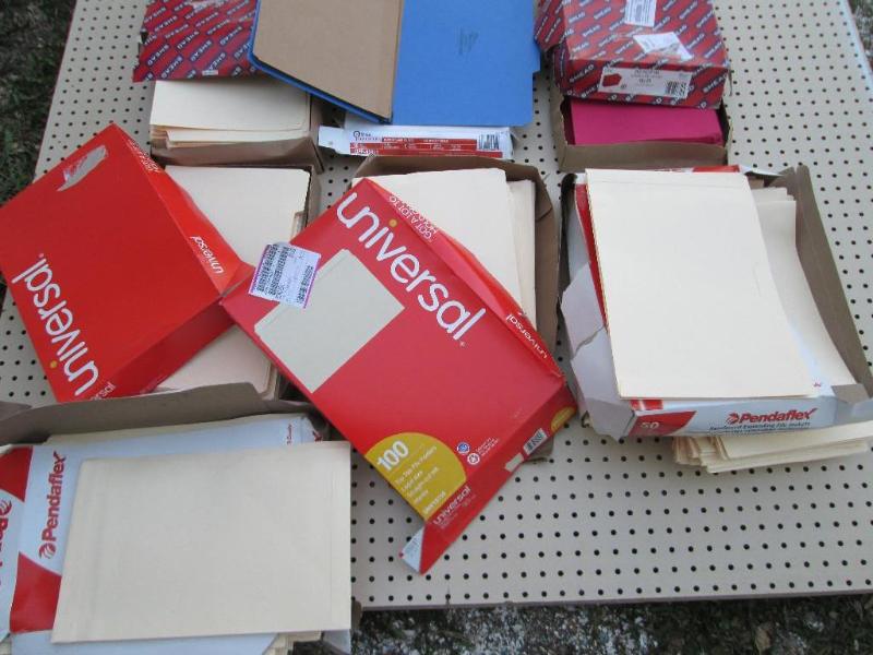 7 assorted boxes of legal size file...