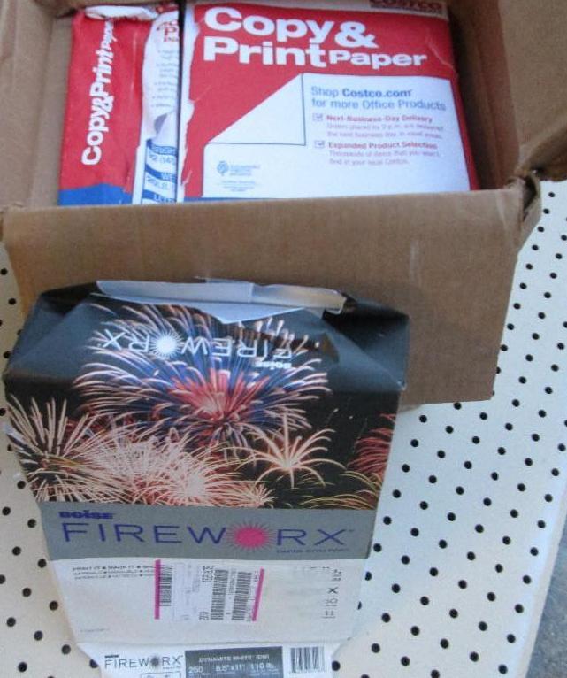 5 reams Costco and 1 ream firework ...