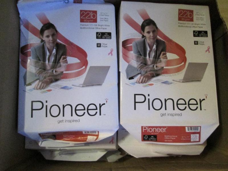 10 reams Pioneer 8.5 x 11 paper...
