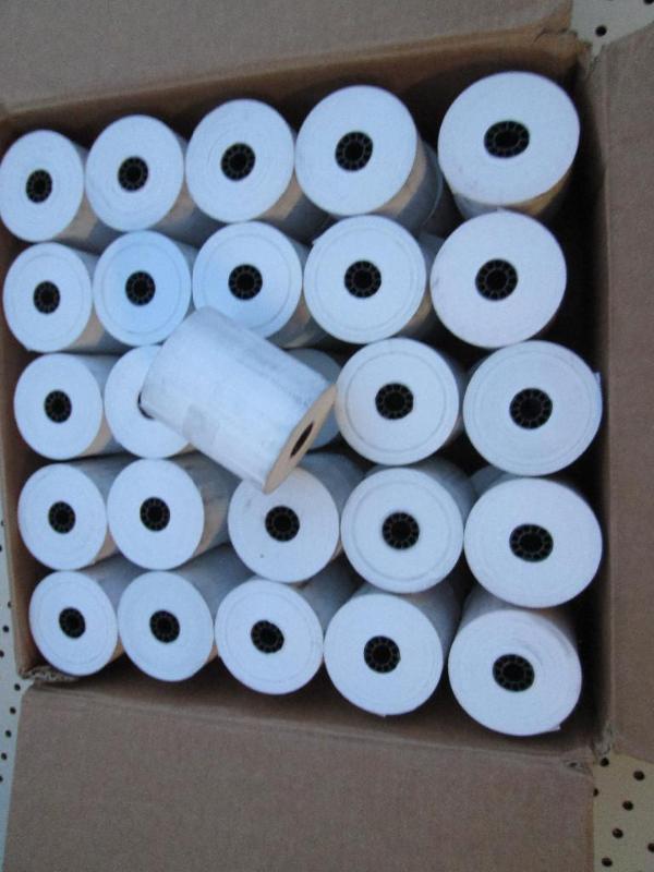 50 thermal paper rolls, 3 18&quot...