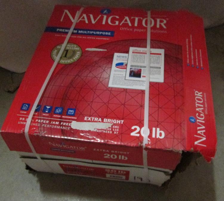 Case of Navigator 8.5 x 14 paper...