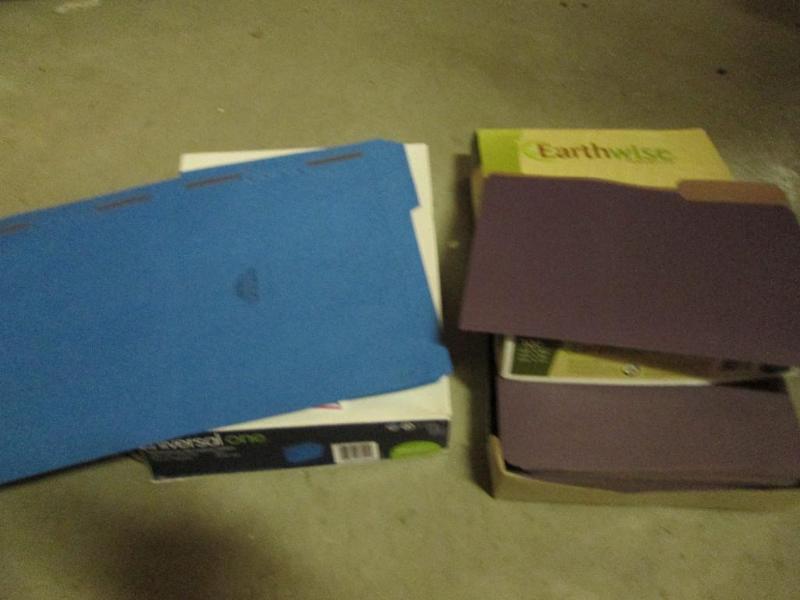 File folders and clasp files, lette...
