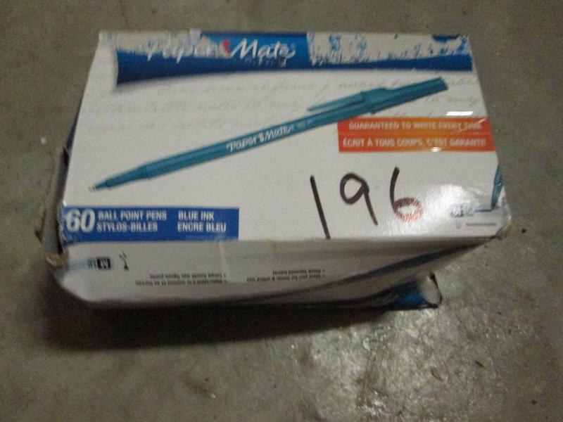 approximately 60 blue pens...