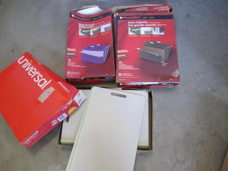 2 cases, legal hanging file folders...