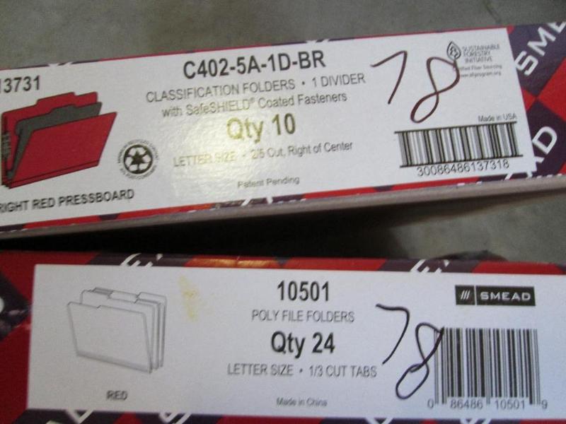 Box of 10 classification folders, a...