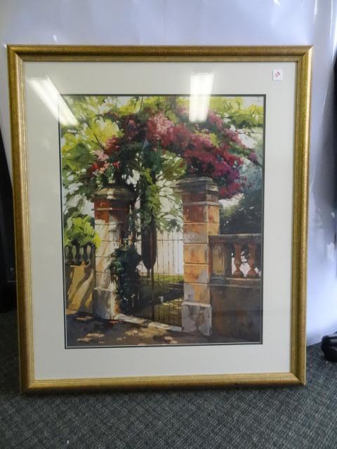 lot 128 image: 36 x 42 Framed and Matted Print. Ar...