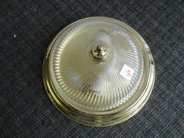 lot 66 image: Ceiling Light-Brass Finish...