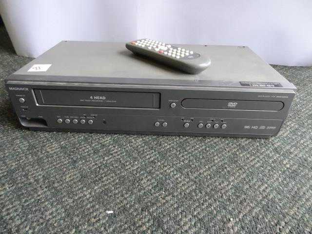 lot 71 image: Magnavox DVDVCR Combo with Remote ...