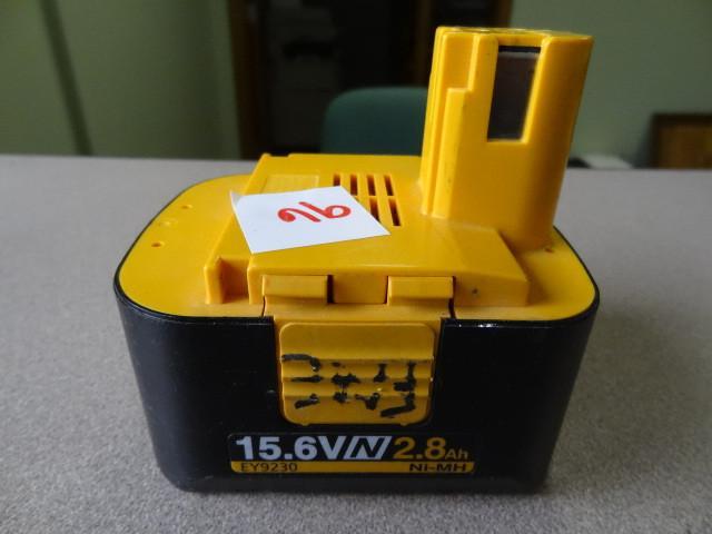 lot 96 image: Panasonic 15.6V Cordless Drill Batt...
