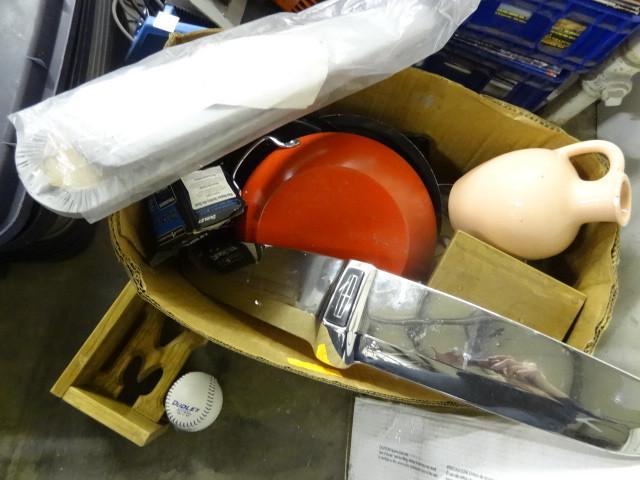 lot 112 image: Box of Misc. Sleeve Ironing Board, ...