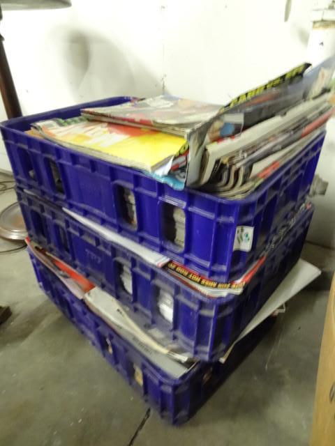lot 113 image: 3 Plastic Bins of car magazines...