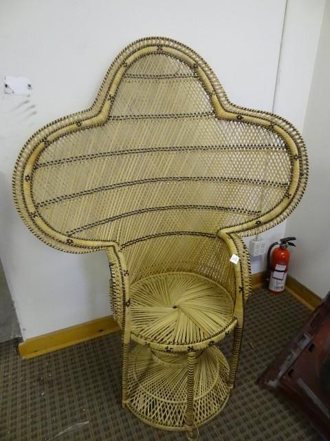lot 132 image: Wicker Chair...