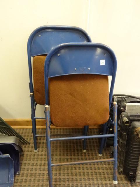 lot 142 image: 2-Vintage Folding Chairs-Steal...