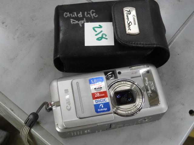 lot 218 image: Cannon Powershot S60 Digital Camera...