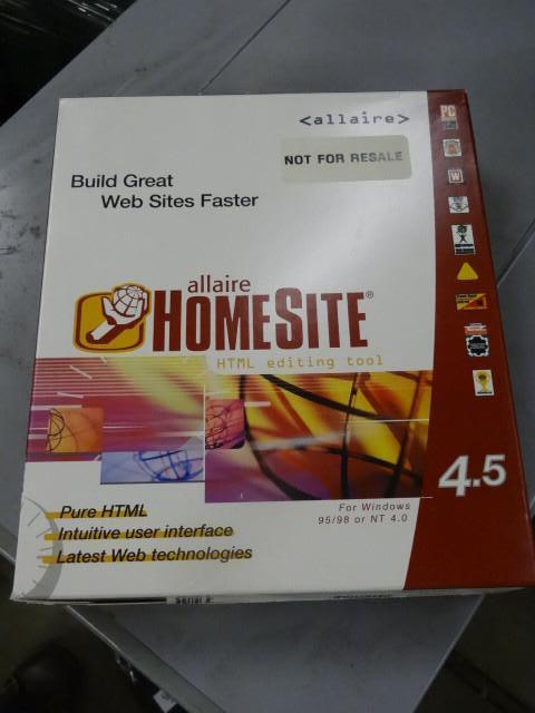 lot 224 image: Allaire Homesite HTML Editing Tool...