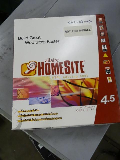 lot 225 image: Allaire Homesite HTML Editing Tool...