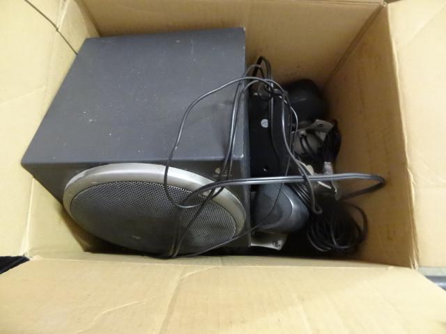 lot 295 image: Box of Misc. Computer Speakers &...