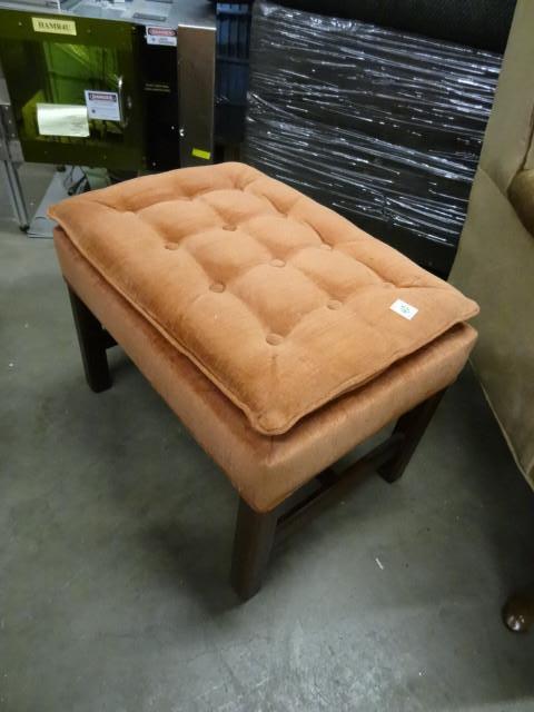 lot 40 image: Fabric FootrestOttoman...