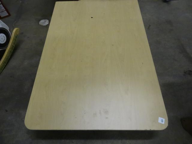 lot 46 image: 5Laminate Folding Table with Wheel...