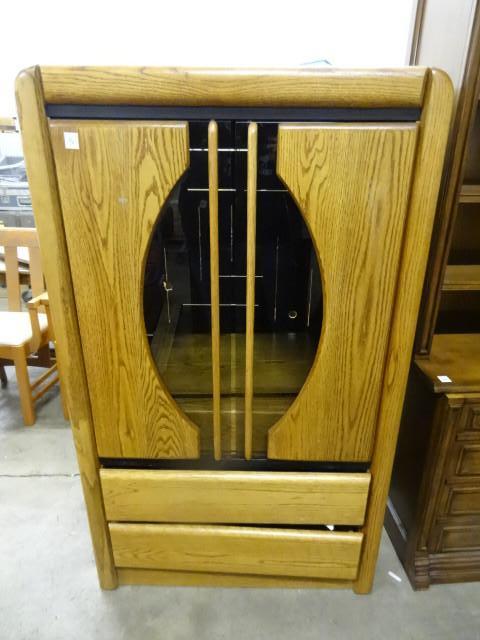 lot 5 image: Entertainment Center Has Wood and ...