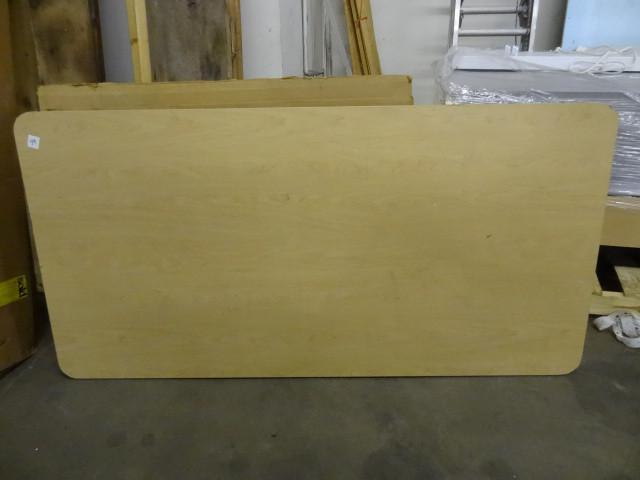 lot 79 image: Laminate Folding Table on Wheels 5...